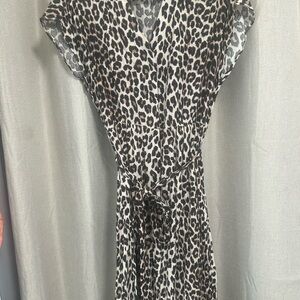 H&M Animal Print Midi Dress